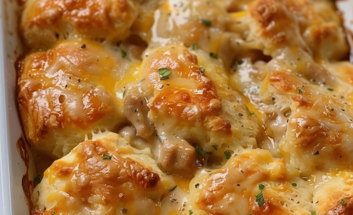 Chicken Bubble Biscuit Bake Casserole