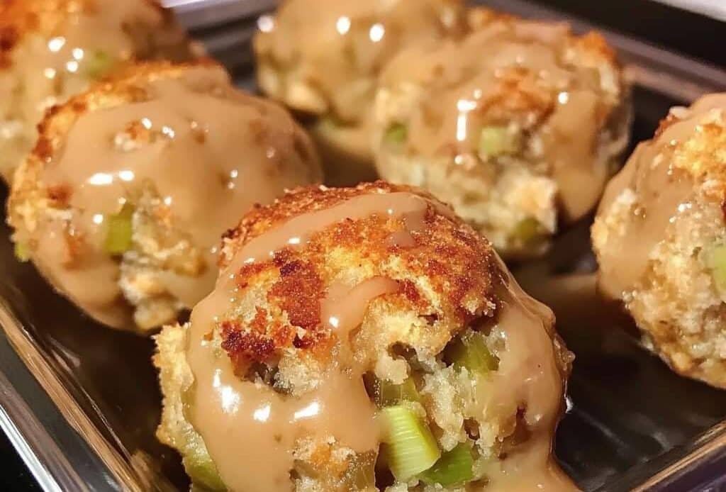 Baked Turkey and Stuffing Balls