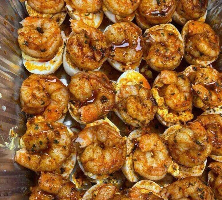 Cajun Shrimp Deviled Eggs