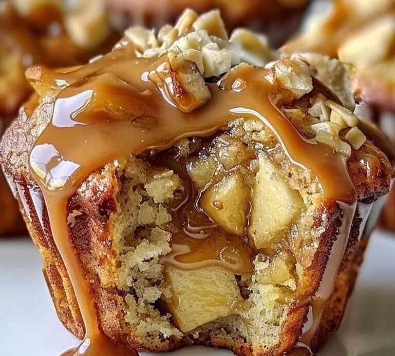 Luscious Caramel Apple Muffins