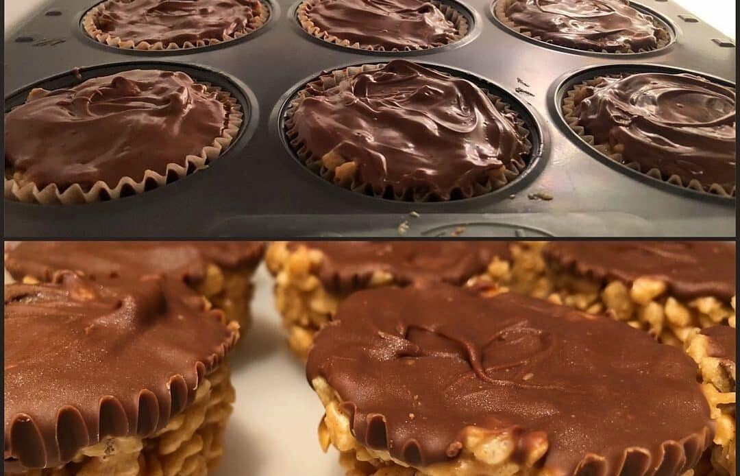 Peanut Butter Balls with Chocolate Rice Krispies