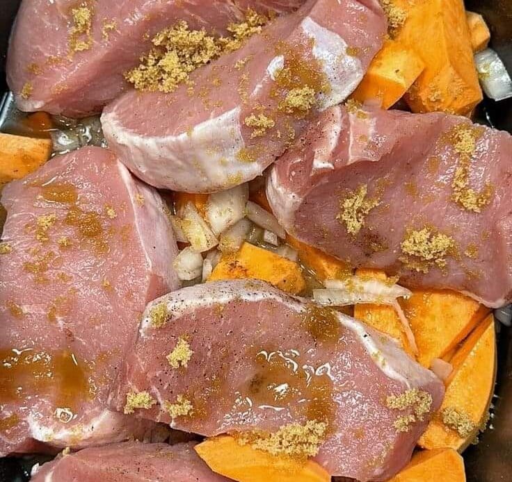 Slow Cooker Pork Chops and Sweet Potatoes